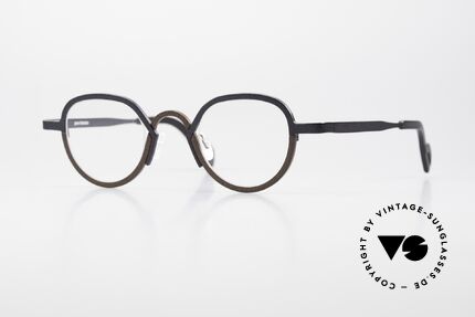 Theo Belgium Magic Mountain Runde Damenbrille Titanium, THEO Designerbrille aus der "Kamasutra" Serie, Passend für Damen