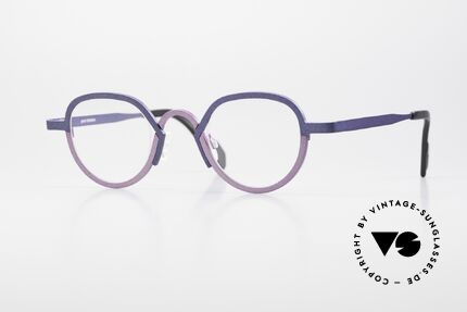 Theo Belgium Magic Mountain Panto Damenbrille Titanium, THEO Designerbrille aus der "Kamasutra" Serie, Passend für Damen