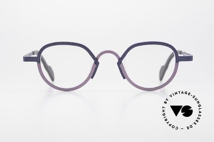 Theo Belgium Magic Mountain Panto Damenbrille Titanium, eher eine Brillenfassung für Damen; Panto-Form, Passend für Damen