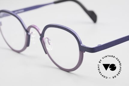 Theo Belgium Magic Mountain Panto Damenbrille Titanium, Größe 42-26; color 310 (violett & dunkles pink), Passend für Damen