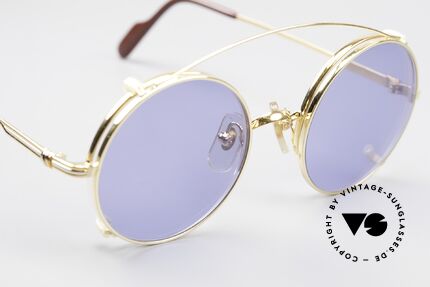 Cartier Mayfair - S Customized Mit Sonnen-Clip, semi-rimless, flexibler 22kt vergoldeter Rahmen, Passend für Herren und Damen