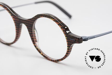 Theo Belgium Brambor Azetat Metall Designerbrille, Azetat-Front mit Bügeln aus rostfreiem Stahl, Passend für Herren und Damen