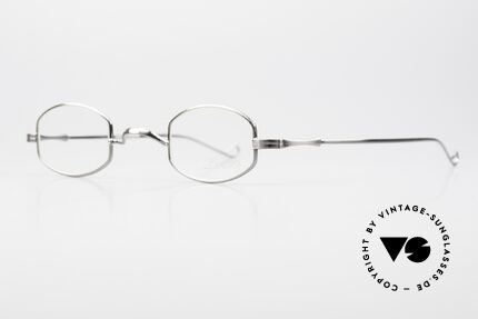 Lunor II 02 Kleine Brille in Antik Silber, Brillendesign in Anlehnung an frühere Jahrhunderte, Passend für Herren und Damen