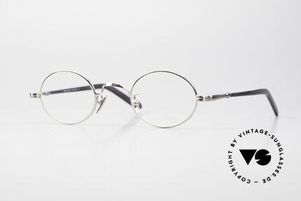 Lunor VA 100 Customized Platin Antik Silver, ovale LUNOR Brille, Modell VA 100, Gr. 43/24, 140, Passend für Herren und Damen