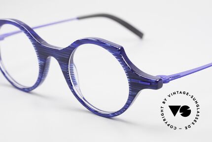 Theo Belgium Patatas Designerbrille Kunstbrille Crazy, Azetat-Front mit Bügeln aus rostfreiem Stahl, Passend für Herren und Damen
