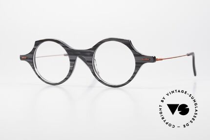 Theo Belgium Patatas Crazy Kunstbrille Designerbrille, THEO vintage Brille der "Potatoes Acetate" Serie, Passend für Herren und Damen