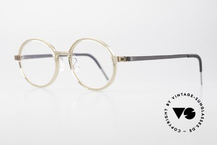 Lindberg 1174 Acetanium Runde Designer Brille Fassung, Mod. 1174 in Gr. 50/19: Acetat & Titanium Kombination, Passend für Herren und Damen