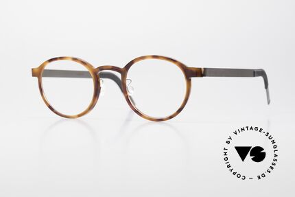 Lindberg 1014 Acetanium Runde Designer Brille Panto, zeitlose runde LINDBERG Acetanium Brille in braun, Passend für Herren und Damen