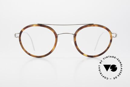 Lindberg Teitur 46 Air Titan Rim Pantobrille Mit Oberbalken, Unisex-Modell TEITUR 46 mit Oberbalken in grau-silber, Passend für Herren und Damen