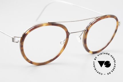 Lindberg Teitur 46 Air Titan Rim Pantobrille Mit Oberbalken, ungetragenes Designerstück mit orig. Lindberg Hart-Etui, Passend für Herren und Damen