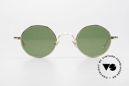 Lunor V 110 Runde Sonnenbrille Vergoldet, LUNOR = ehrliches Handwerk mit Liebe zum Detail, Passend für Herren und Damen