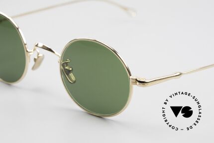 Lunor V 110 Runde Sonnenbrille Vergoldet, Modell V110 = zeitlose Brille für Damen und Herren, Passend für Herren und Damen