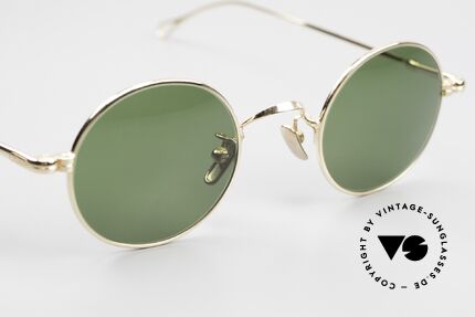 Lunor V 110 Runde Sonnenbrille Vergoldet, natürlich ungetragen und kostspielig gold-plattiert, Passend für Herren und Damen
