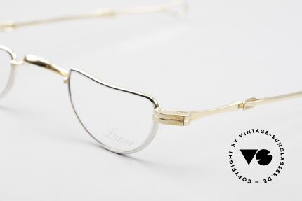 Lunor I 07 Telescopic Teleskopbrille BC Gold Platin, altes, ungetragenes LUNOR Einzelstück von ca. 1999, Passend für Herren und Damen