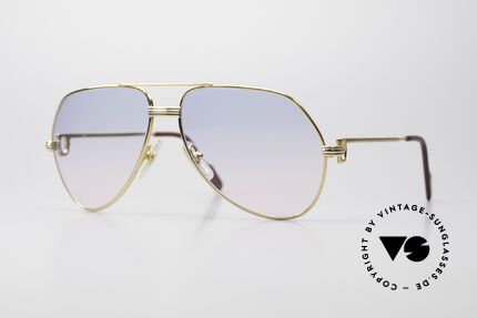 Cartier Vendome LC - M Gläser in Baby-Blau Pink Verlauf Details