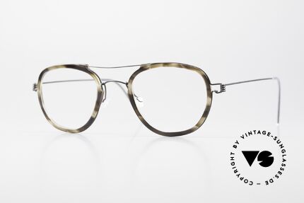 Lindberg William Air Titan Rim Panto Brille Damen & Herren, Lindberg Pantobrille mit Oberbalken; Air Titanium Rim, Passend für Herren und Damen