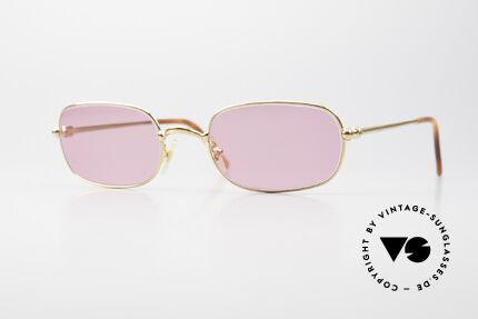 Cartier Deimios Pinke Sonnenbrille Vergoldet Details