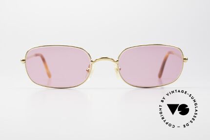 Cartier Deimios Pinke Sonnenbrille Vergoldet, Unisex-Modell aus der Cartier 'CERCLE FIN' Serie, Passend für Herren und Damen