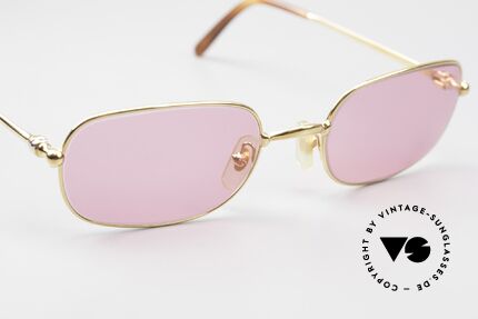 Cartier Deimios Pinke Sonnenbrille Vergoldet, KEINE RETRO Cartier Brille; ein Original von 1999!, Passend für Herren und Damen