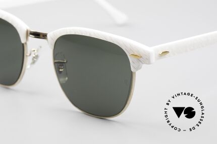 Ray Ban Clubmaster Bausch & Lomb USA 80er Brille, seltene Variante in "electric white" Kolorierung, Passend für Herren und Damen Ray Ban Clubmaster Bausch & Lomb USA 80er Brille, seltene Variante in "electric white" Kolorierung, Passend für Herren und Damen