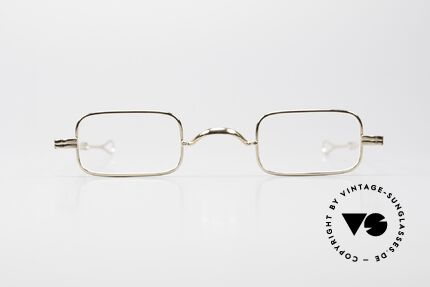 Lunor I 13 Telescopic Eckige Lesebrille Schiebebügel, markant eckige Brillenfassung: 22kt vergoldet (GP), Passend für Herren und Damen