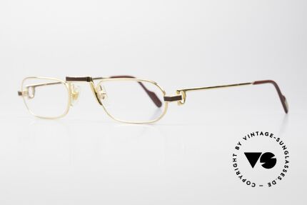 Cartier Demi Lune Laque Limitierte Luxus Lesebrille 80er, dieses Modell mit LAQUE Dekor und 22 karat Vergoldung, Passend für Herren und Damen