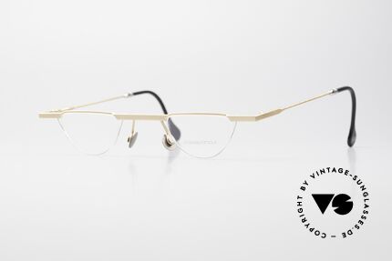 Passe Partout 09A 90er Lesebrille Bauhaus Stil, VINTAGE PassePartout 90er Designer-Brillenfassung, Passend für Herren und Damen