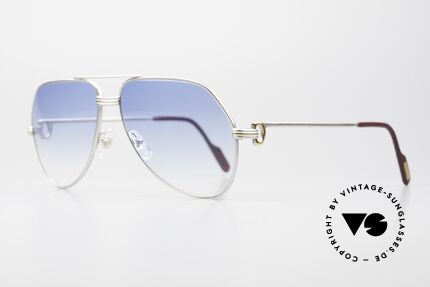 Cartier Vendome LC - M Edle Palladium Sonnenbrille, dieses Modell mit LC-Dekor in MEDIUM Gr. 59-14, 135, Passend für Herren