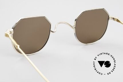 Lunor II 18 Eckige Panto Sonnenbrille 90er, dadurch wirkt die Fassung sogar noch interessanter, Passend für Herren und Damen