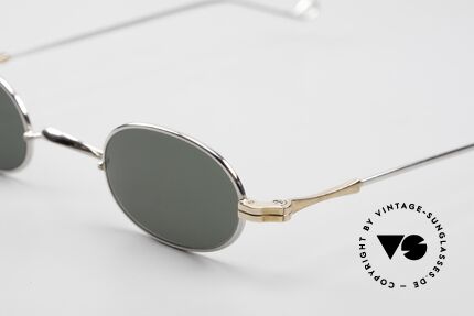 Lunor II 08 Kleine Ovale Sonnenbrille 90er, 2nd hand Modell mit neuen Sonnengläsern (100% UV), Passend für Herren und Damen