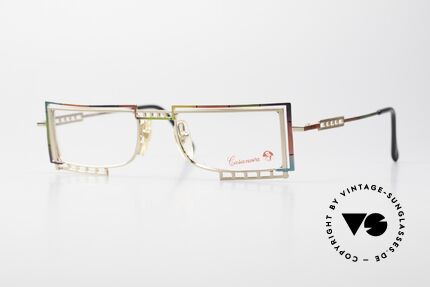 Casanova LC4 Eckige Vintage Brillenfassung, markante CASANOVA Designer-Brille von circa 1985, Passend für Herren und Damen