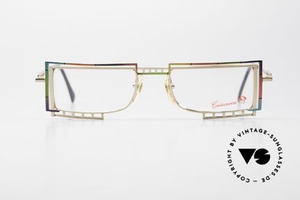 Casanova LC4 Brille Regenbogenfarben, interessante 1980er/1990er Brillenfassung aus Italien, Passend für Herren und Damen