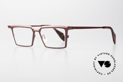 Theo Belgium Emerald Eckige Designerbrille Titanium, sehr hochwertig & komfortabel (Titan-Fassung), Passend für Herren und Damen