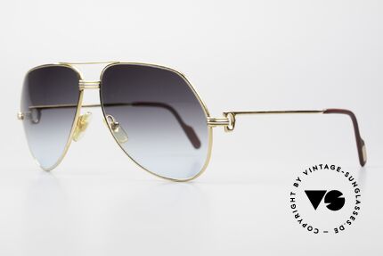 Cartier Vendome LC - L Von Grau Zu Blau Verlaufend, dieses Modell mit LC-Dekor in LARGE Größe 62-14, 140, Passend für Herren und Damen