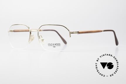 Gold & Wood 546 Herren Holzbrille Halbrand, Eleganz und Zeitlosigkeit prägen diese Kollektion, Passend für Herren