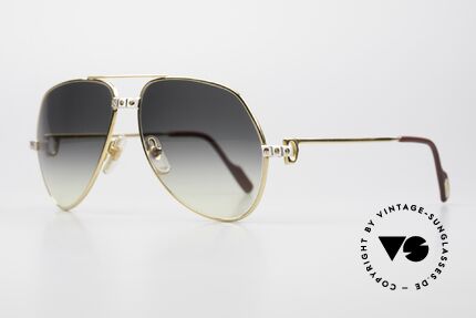 Cartier Vendome Santos - M Gläser Grau-Gelb Verlaufend, Santos-Dekor (3 Schrauben) in MEDIUM Gr. 59-14, 130, Passend für Herren und Damen