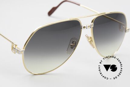 Cartier Vendome Santos - M Gläser Grau-Gelb Verlaufend, sehr elegante Gläser mit einem Verlauf von grau zu gelb, Passend für Herren und Damen