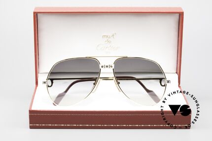 Cartier Vendome Santos - M Gläser Grau-Gelb Verlaufend, KEINE Retrobrille, sondern ein altes vintage ORIGINAL, Passend für Herren und Damen