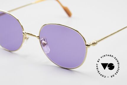 Cartier Antares Runde 90er Luxus Sonnenbrille, leichter Rahmen (angenehm zu tragen); Small Gr. 49°19, Passend für Herren und Damen