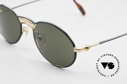 Aston Martin AM01 Ovale Brille Gentleman Style, sehr elegante Fassung in racing-green und 22kt vergoldet, Passend für Herren