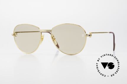 Cartier S Saphirs 0,94 ct Edelstein Sonnenbrille Panto, runde Cartier Luxus-Sonnenbrille in Größe 55°18, Passend für Damen