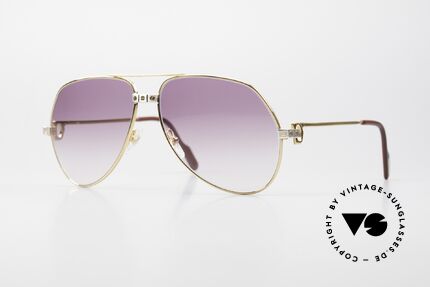 Cartier Vendome Santos - M James Bond Sonnenbrille 80er, Vendome = das berühmteste Brillendesign von CARTIER, Passend für Herren und Damen