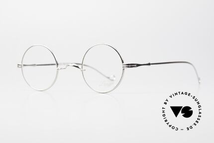 Lunor II 12 Kleine Runde Fassung Platin, die klassischste aller Brillenformen; Platin plattiert, Passend für Herren und Damen