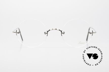 Lunor Classic Round AS Steve Jobs Brille Antik Silber, zu sehen auch auf dem Cover der Steve Jobs Biographie, Passend für Herren und Damen