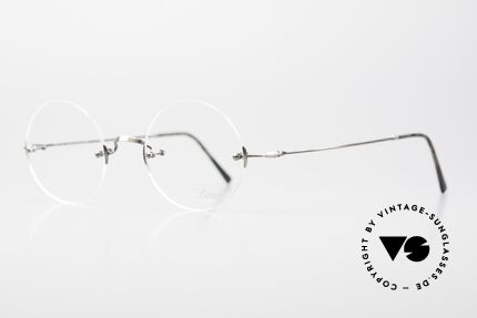 Lunor Classic Round AS Steve Jobs Brille Antik Silber, ungetragen, Lieferung mit original Hart-Etui von Lunor, Passend für Herren und Damen