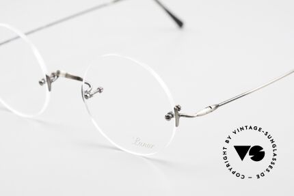 Lunor Classic Round AS Steve Jobs Brille Antik Silber, die Lunor Demogläser können beliebig getauscht werden, Passend für Herren und Damen
