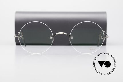 Lunor Classic Round AS Steve Jobs Brille Antik Silber, Größe: small, Passend für Herren und Damen