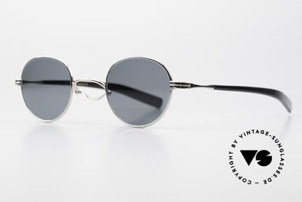 Lunor Swing A 32 Panto Asiatische Variante Kleiner Steg, kostbare, Platin-plattierte Fassung mit Acetat-Bügeln, Passend für Herren und Damen