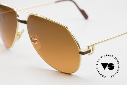 Cartier Vendome Laque - M Luxus Sonnenbrille Aviator, mit extrem seltenen customized CR39 Gläsern, 100% UV, Passend für Herren und Damen