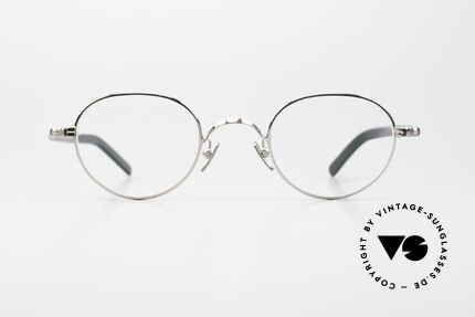 Lunor VA 108 Runde Unisex Pantobrille PP AS, Front ist PP platin-plattiert, Bügel in AS antik-silber, Passend für Herren und Damen